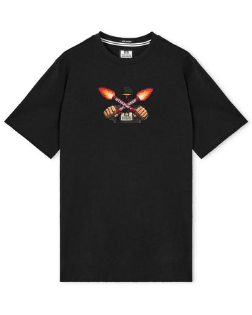 T-shirt męski Weekend Offender bawełniany w kolorze czarnym, model Fulgar