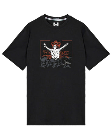 Weekend Offender t-shirt czarny bawełniany