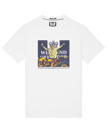 WEEKEND OFFENDER LEO GREGORY TEE WHITE T-SHIRT