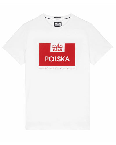 WEEKEND OFFENDER POLSKA EURO SERIES WHITE T-SHIRT