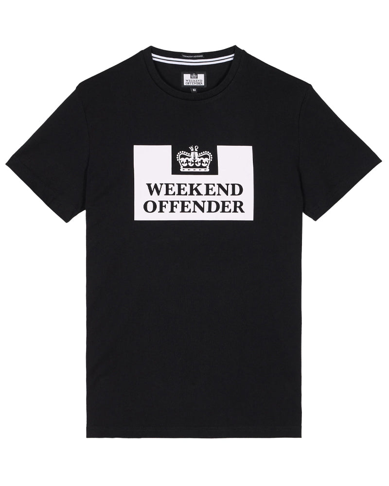 WEEKEND OFFENDER PRISON BLACK T-SHIRT