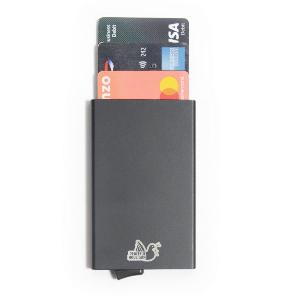 PEACEFUL HOOLIGAN ALFIE WALLET BLACK CARD HOLDER