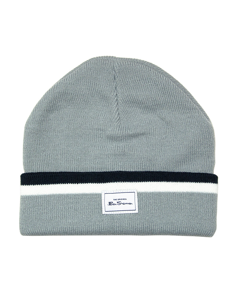 BEN SHERMAN STRIPE CUFF BEANIE GREY CZAPKA ZIMOWA