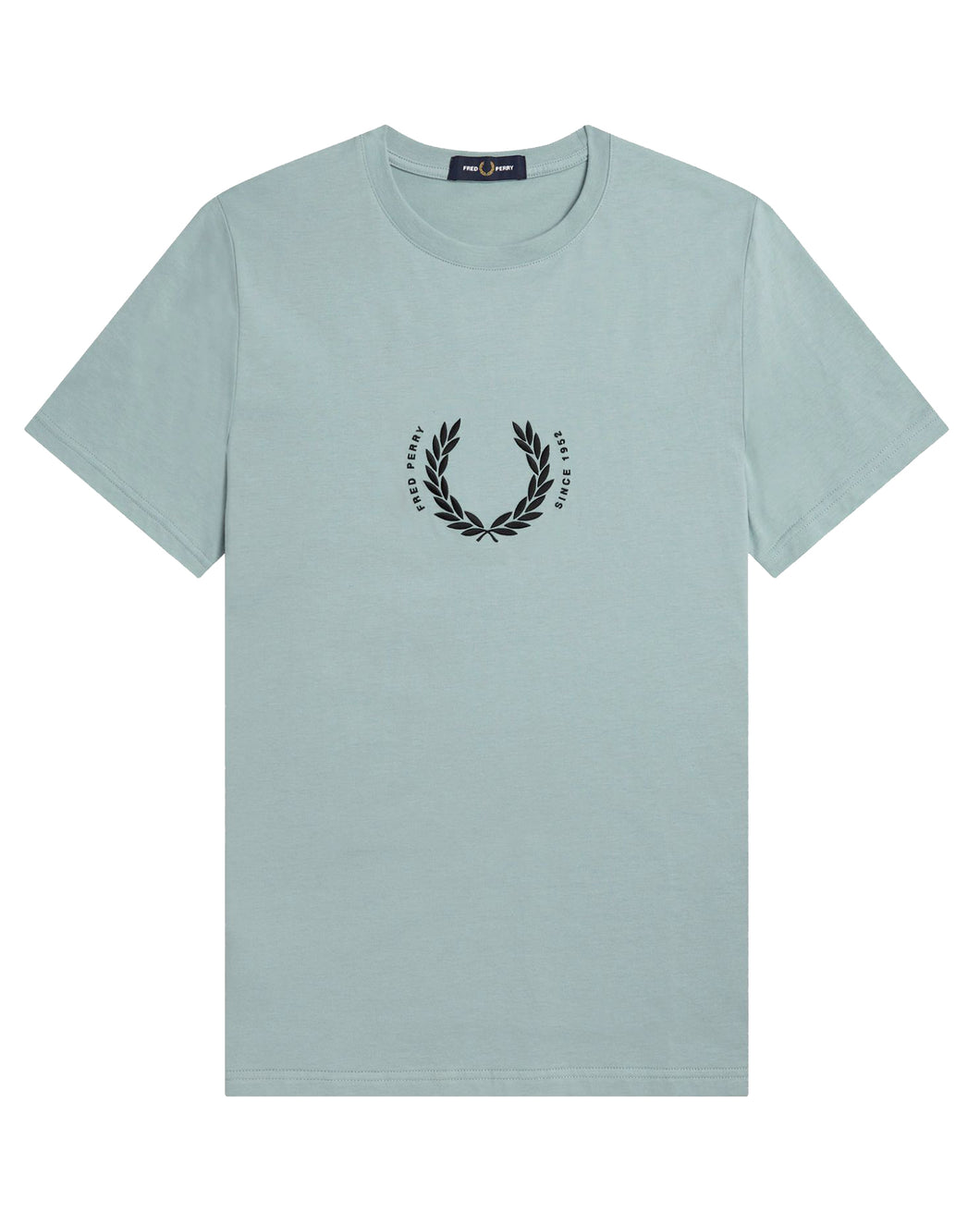 FRED PERRY CIRCLE BRANDING SILVER BLUE T-SHIRT