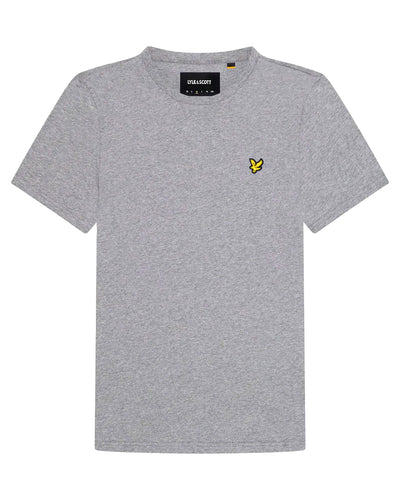 LYLE & SCOTT PLAIN LIGHT GREY MARL T-SHIRT