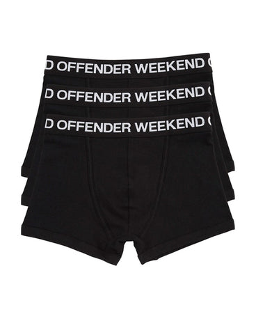 WEEKEND OFFENDER BLACK BOKSERKI 3-PAK